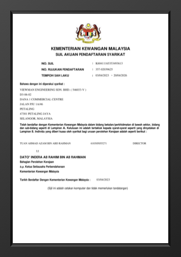 MOF Akuan Pendaftaran